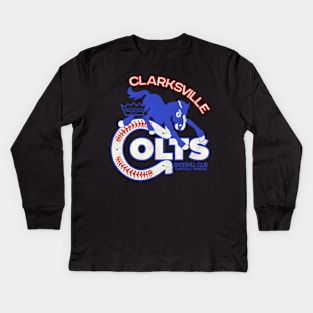 Clarksville Colts Baseball Team Kids Long Sleeve T-Shirt